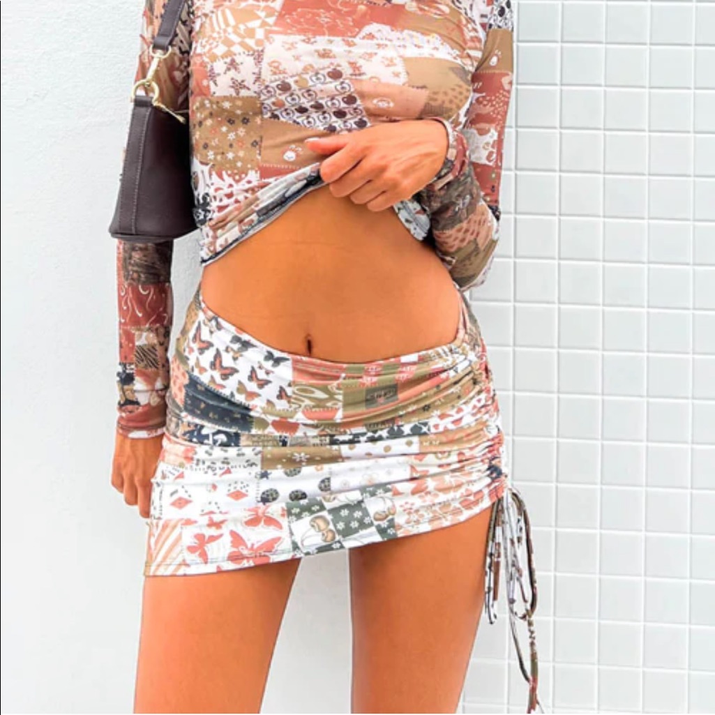 Ighty Patchwork Mini Skirt